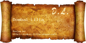 Dombai Lilla névjegykártya